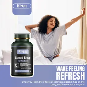 BNH Speed Sleep Natural Melatonin Free Formula - Ancient Chinese Remedy - 15 Herbs - Fall & Stay Asleep Faster - Wake Refreshed & Energized - No Groggy Feeling - Relax - Calms Mind- Drug Free - 180 Count