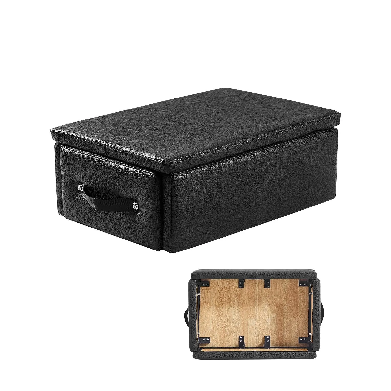 【Summerfinds】 VEVOR Pilates Box for Reformer, 25x17x9 In Pilates Reformers Sitting Box for Exercises, Premium PU and Wood Pilates Equipment Accessory, Improve Strength, Balance, Range of Motion Home Gym, Blackdealsforyoudays