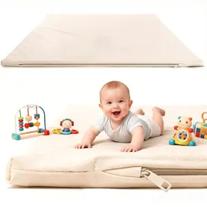 Waterproof Baby Play Mat for Floor Memory Foam 50 * 50 Cushion Playpen Playmat Tummy Time Crawling Mat Nursery Rug Thick Pad Create Soft & Safe Area for Infants,Toddler,Kids