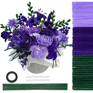 200 count Pipe Cleaners Craft Supplies DIY Tulips Bouquets Making Kit  Chenille Stems Artificial  Craft Kit for DIY Art  Crafts Party Wedding  Decorations