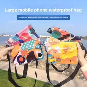 Mobile phone waterproof bag outdoor diving rafting swimming touch screen large capacity waterproof fanny pack mobile phone case storage bag siren swim