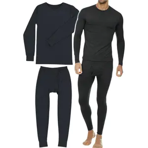 ToBeInStyle Men's Thermal Underwear Sets With Soft Brush Fleece Inner Lining