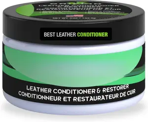 Leather Conditioner Restorer & Polish  4 Oz  Deep Conditioning Balm for Boots, Shoes, Bags & Furniture  Better Leather Care with  Ingredients for Softening & Protection