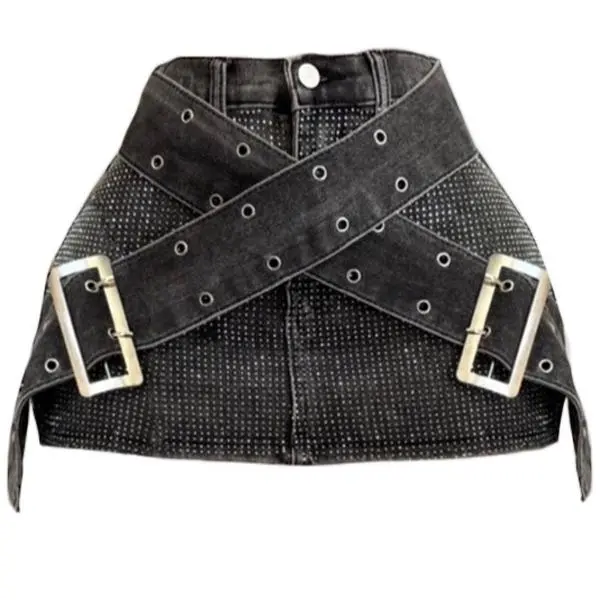 Edgy Rhinestone Skirt