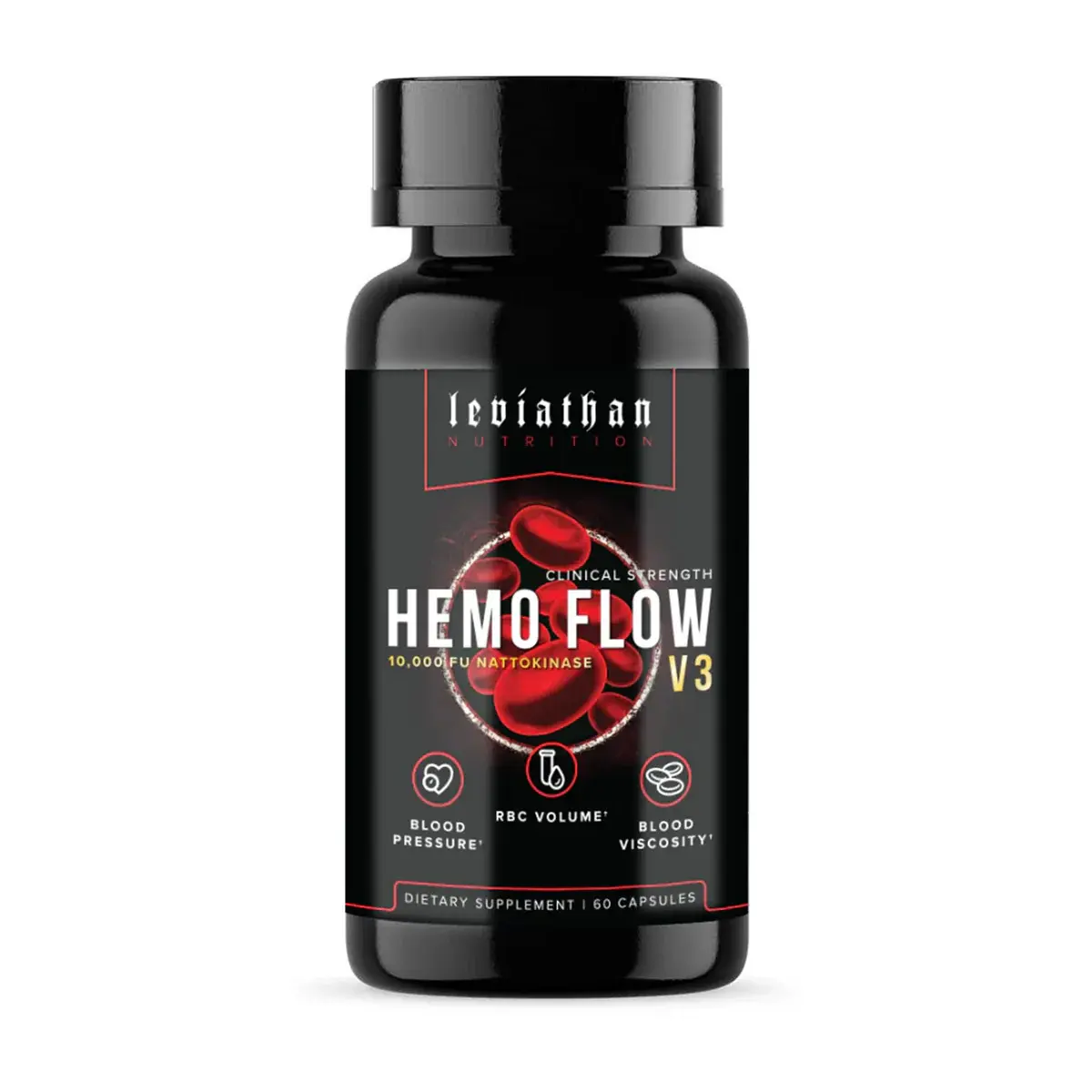 Leviathan Hemo Flow V3 Scientifically-Backed Healthy Supplement Capsules - Support for Blood Pressure, Heart Health