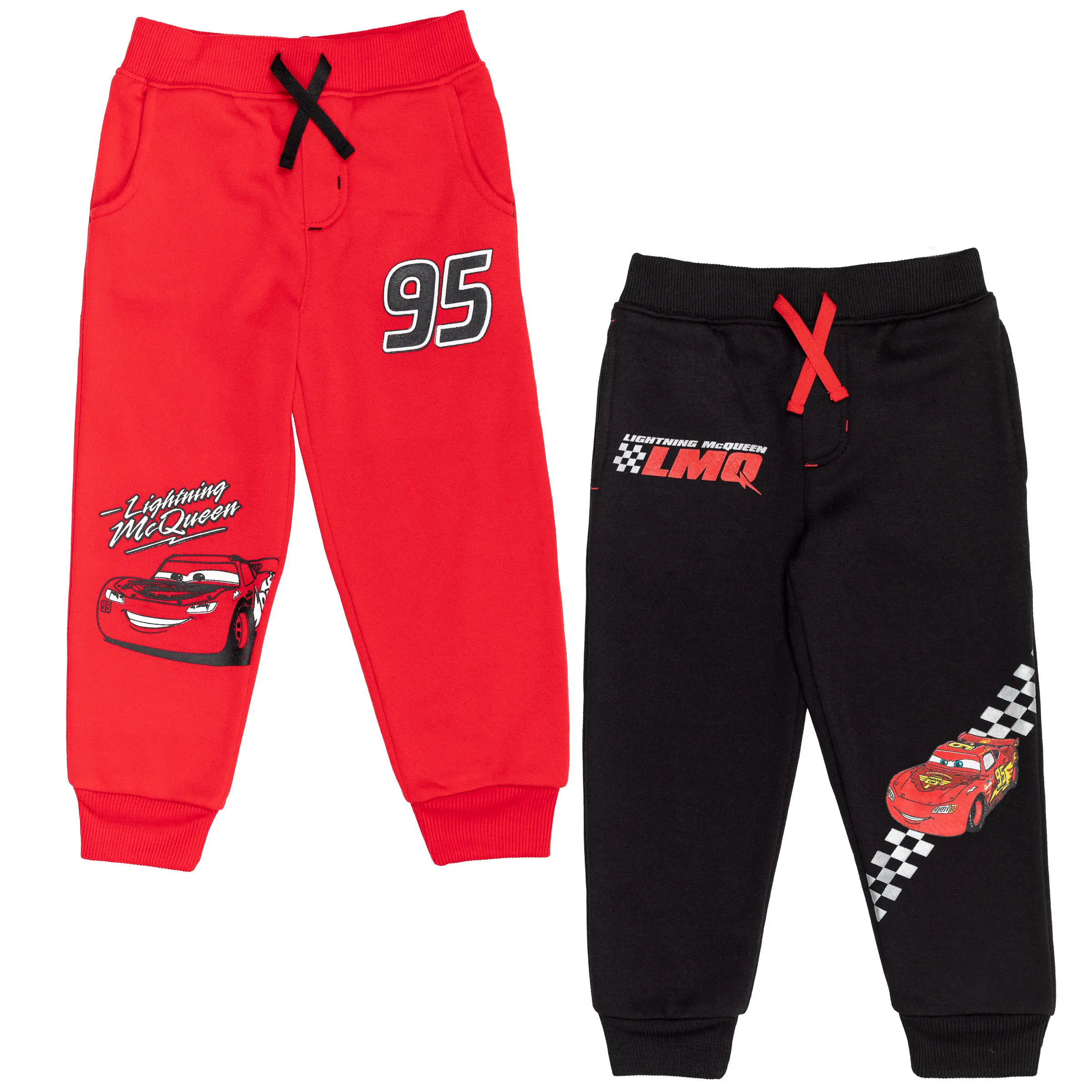Disney Pixar Boys' Fleece Jogger Pants 2-Pack Toddler to Big Kid