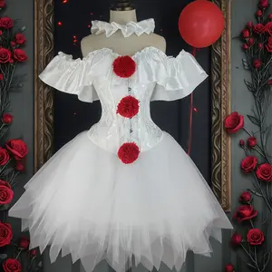 Halloween Clown Soul Dress Up Set, Black and White Clown Set