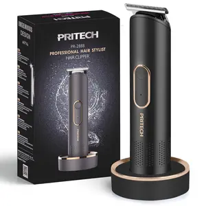 PRITECH Pubic Hair Trimmer Women - Rechargeable Bikini Trimmer for Women Pubic Hair, Wet&Dry Use, Pain-Free Electric Razor&Shaver with Standing Recharge Dock, Ideal Gift