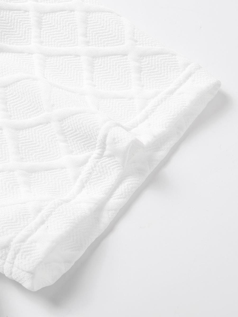 Tropical Getaway Mens Textured Diamond Weave Loungewear Set Loose Fit Lightweight Fashion Outfit for Resort Wear and Street Style