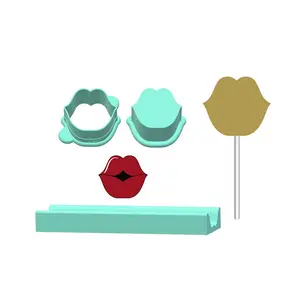 Valentines Lips Cake Pop Mold | Deluxe Cutter, Popper, and Tray Option