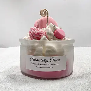 Strawberry Cream Dessert Candle  | Sweet Treat Mini