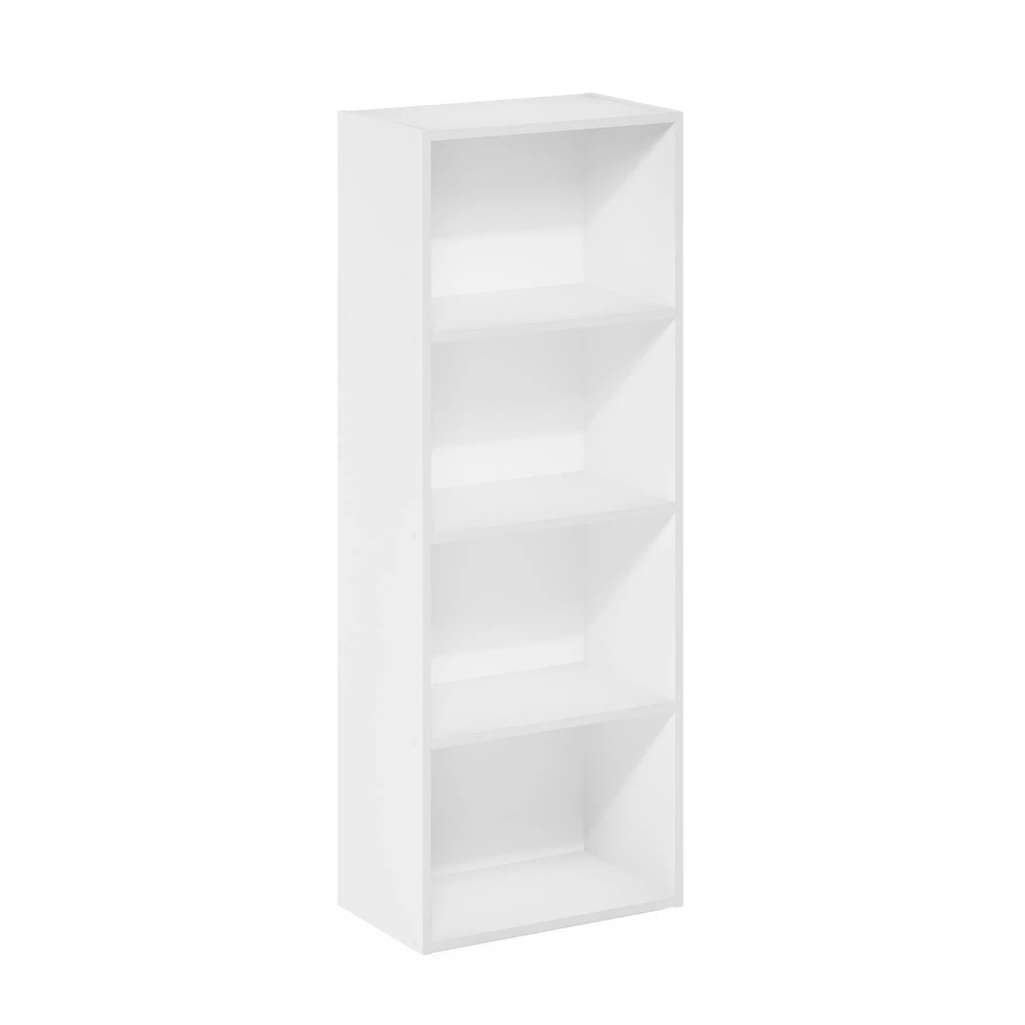 LUDER Contemporary 4-Tier Open Display Bookshelf - Compact Space-Saving Indoor Furniture, Book Nook, Modern Design Style, Fits Any Furniture Style, 9.3x15.6x41.7in Unit, Holds 5-10Kg Books/Collectibles, Assembly Required