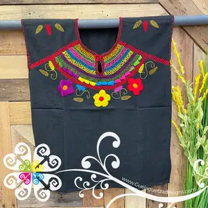 Half Moon Night Flower Women Embroider Top - Blusa Bordada