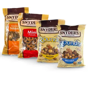 Snyder's of Hanover Pretzels – 3.5 oz Bags, 4 Pack | Choose Rounds Butter, Rounds Sea Salt, Mini Pretzels, Nibblers or Variety Pack