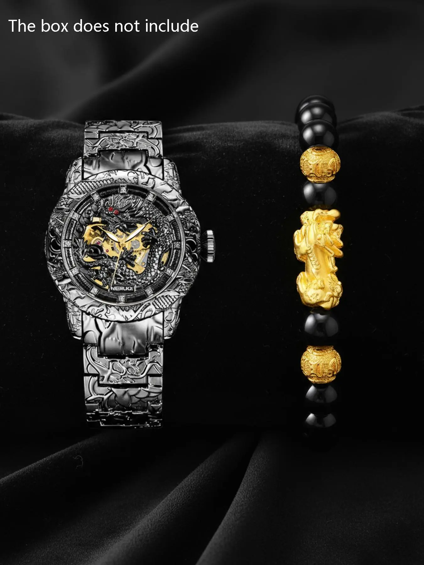 Elite standard, men's high-end diamond-encrusted automatic mechanical watch, gear hollow-out design, multi-piece collection, Skeleton Watches, Stainless Steel Watch, Analog Mechanical Watches
