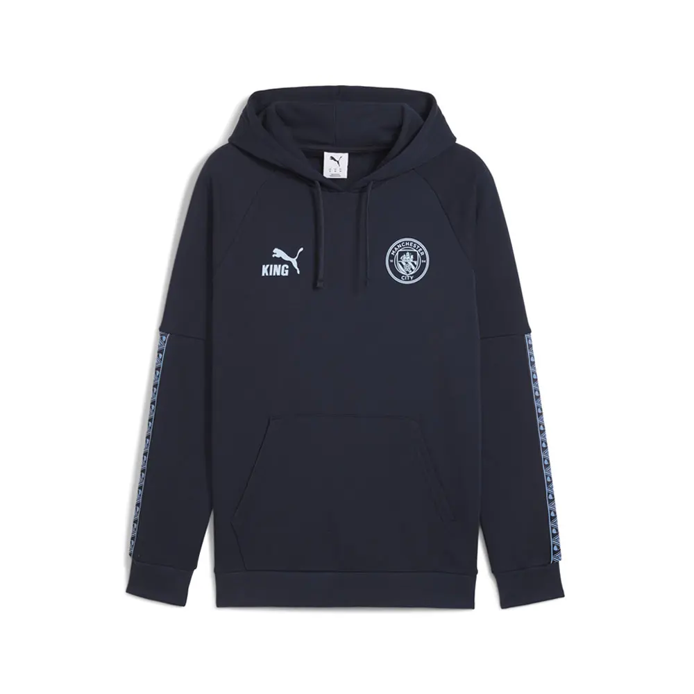 PUMA Mens Manchester City F.C. King Hoodie Casual Outerwear Casual - Blue