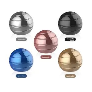 Detachable Desktop Rolling Gyro Ball, Metallic Finish Fidget Stress Relief Tool for Adults, Available in Success Silver, Rose Gold, Dynamic Blue, Local Gold