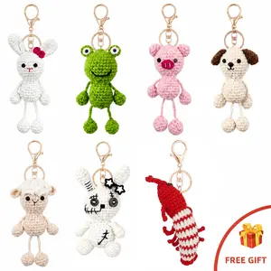 Handmade Crochet Animal Motif Keychains (7 Styles) - Cute Amigurumi Keychains for Women, Fashion Accessory Bag Charms, Ideal Gift for Friends