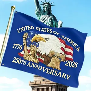 United States 250th Anniversary Eagle 1776-2026 Double-sided Flag | Flag 3.5ft For Home Decoration, Outdoor & Garden