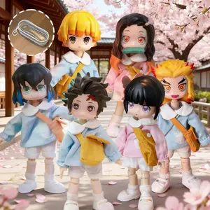 Creative Toys 5 Inches Jointed Doll Anime Figures with Capsule Bag, Cute Dress Up Doll with Joints Collection Action Figure Toys Gift for Girls Boys Collectible Figurine Whimsical Figurines