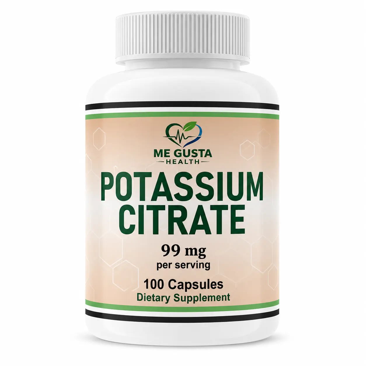 Potassium Citrate Capsules 99mg | Potassium Mineral Supplement | 100 Easy-to-Swallow Capsules | Daily Wellness | Non-GMO | Made for Women & Men