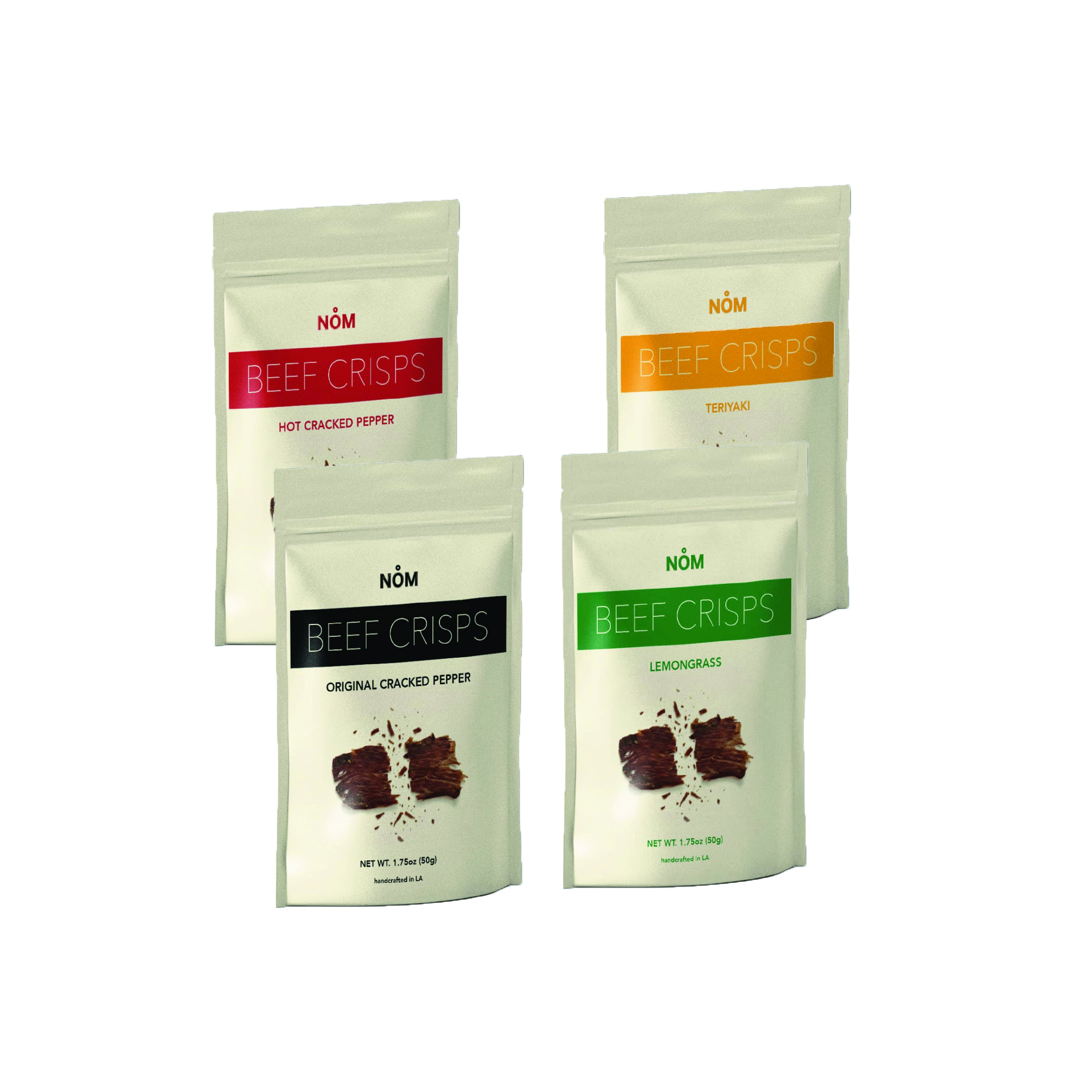 Nom Snacks' Variety Bundle Beef Crisps Nom Snacks' Variety Bundle Beef Crisps