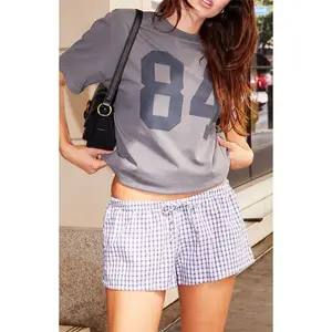 John Galt Women's Plaid Mary Lou Boxer Shorts