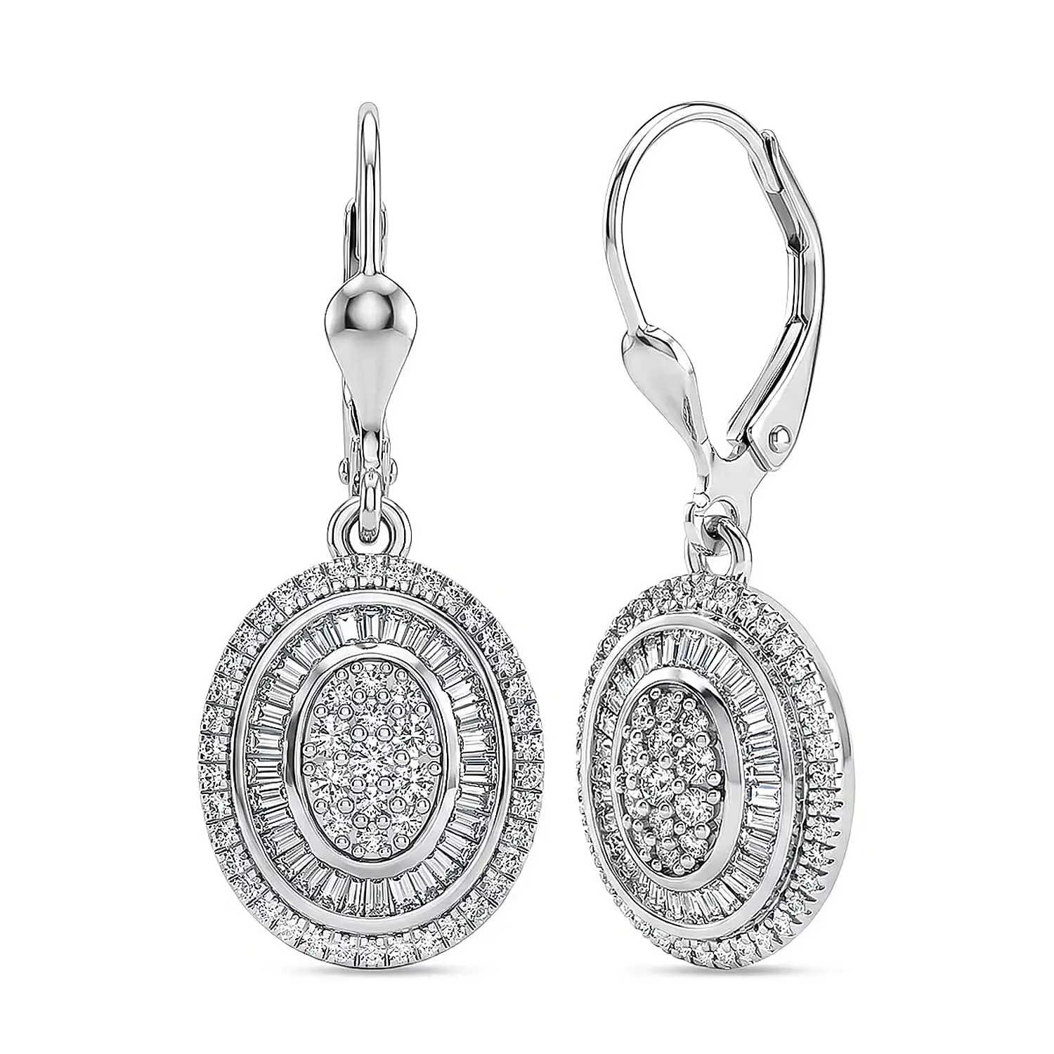 D'Joy Natural Champagne Diamond Earrings in 18K Vermeil RG Over Sterling Silver 1.00 ctw