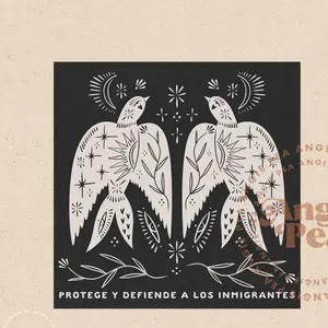 Immigrants Car Magnet, Protect and Defend Immigrants, Abolish ICE Magnet, Anti-Racism Car Magnet, Spanish Political Magnet, Latino Power Vehicle Magnet, Liberal Activist Gift, Resist Deportations Magnet