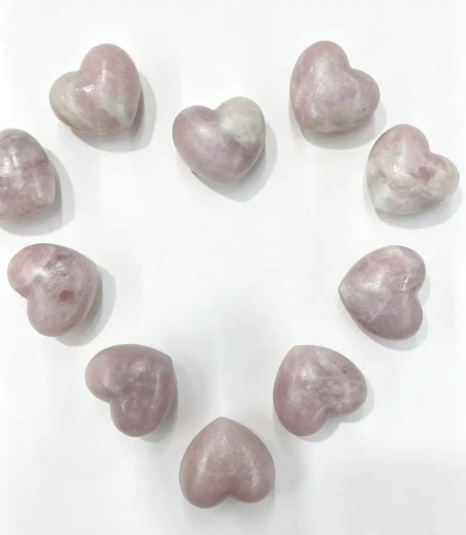 Pink Opal Heart Palm Stone, a Polished Natural Gemstone with a Unique Crystal Design, Healing Crystals for Emotional Balance and as a Heartfelt Gift, Natural Crystal Gemstone