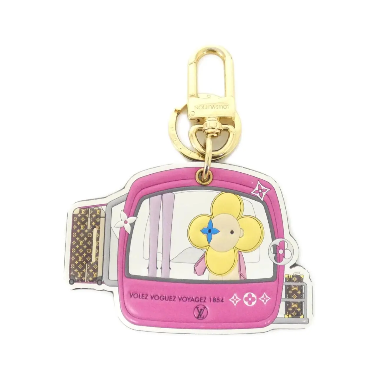 Pre-owned Louis Vuitton Canvas Small Leather Goods Vivienne Epi Keyring