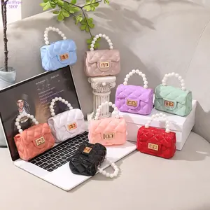 2026 New Women's Mini Pearl Jelly Bag - Cute Waterproof Lightweight Purse, Portable Lipstick Pouch, Small Crossbody-Wristlet Handbag, Ideal for Daily Outings, Gifts & Small Accessories Storage, Purse Things