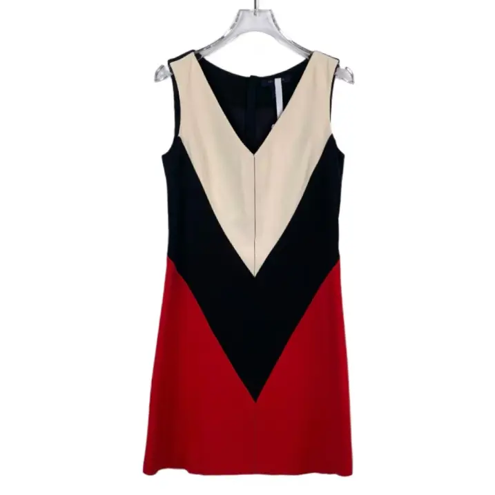 RDLT - Louis Vuitton V-Neck Colorblock Silk Dress Size 34