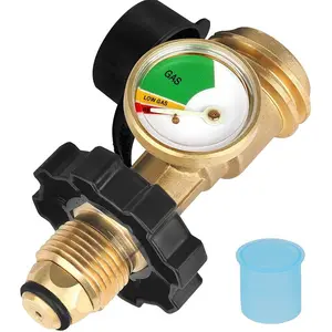 100lb Propane Tank Adapter, Propane Gauge for 100lb Propane Tank, Universal Fit Pol To Qcc1 Propane Tank Adapter Converts Pol To Qcc1/Type 1