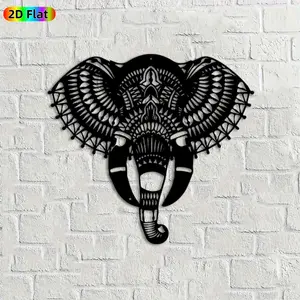 1pc Elephant Metal Wall Art, Intricate Elephant Statue Mural Decoration, Ideal Gift for New Year, Christmas, Animal Decor Enthusiasts, Weather-Resistant Metal Wall Decor Wall Sculptures, Perfect for Living Room Wall & Garden Fence, Exquisite Home Accent