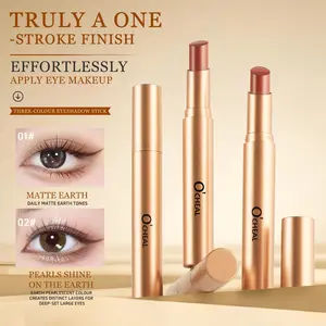 Buy 1 get 3 free --3 Color Eyeshadow Stick，New Long Lasting & Waterproof Creamy Eye Shadow，Portable Glitter shadow for Women，Smudge-Proof Long Lasting，Shimmer shadow for Day and Night