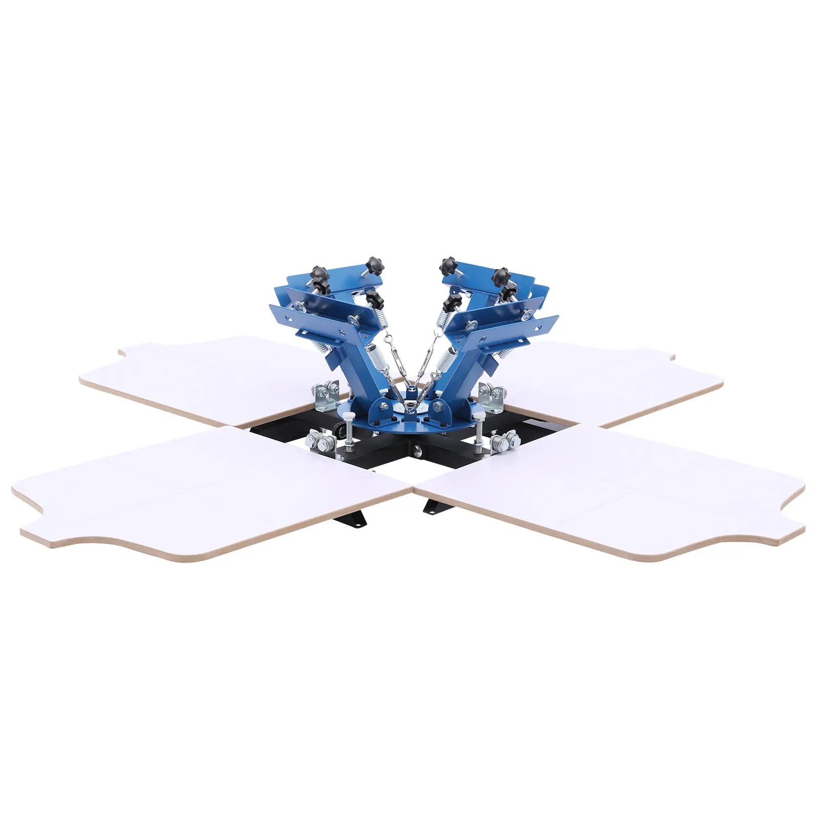 VEVOR Screen Printing Machine 4 Color 4 Station Silk Screen Printing Press, 21.3 x 17.7 in, 360° Rotatable, Accurate Positioning, Powder-Coated Carbon Steel, for T-shirt DIY, Home and Commercial