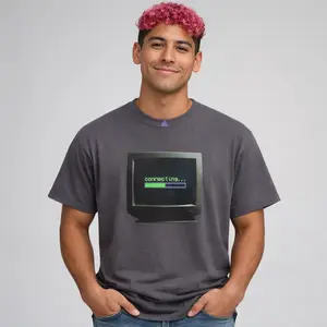 Retro Computer Tee – "connecting..." Loading Graphic T‑Shirt