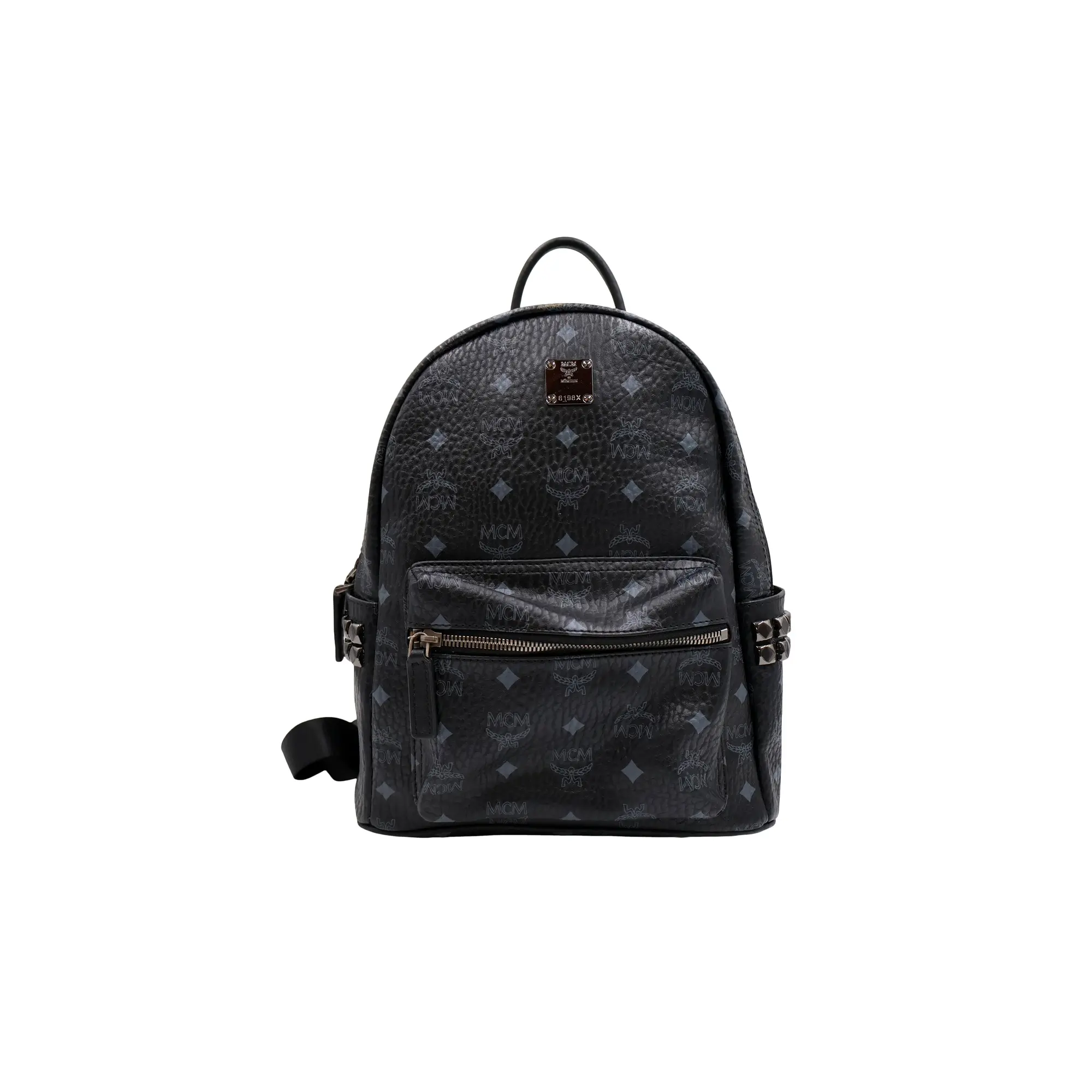 Pre-owned MCM coated canvas Backpacks Visetos Canvas Stark Mini Backpack (4900000201437)