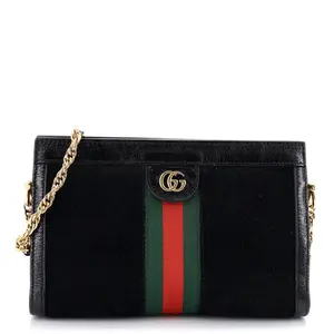 Pre-owned GUCCI Suede Shoulder Bags Ophidia Chain Shoulder Bag Small by Rebag