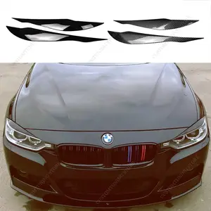 For BMW F30 F31 2Pcs ABS Gloss Headlight Evil Eyebrows Eyelids 340i 340d 335i 330i 320i 320d 328i 330d 2012-2019 3D Stickers