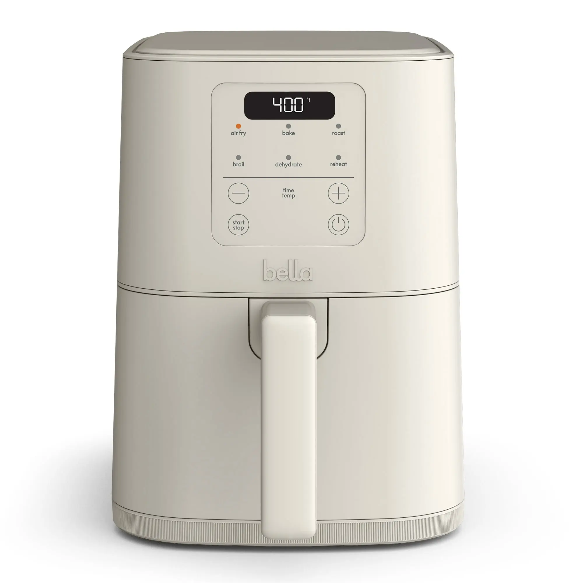 BELLA 4 Qt Slim Digital Air Fryer with EverGood Ceramic Nonstick Coating, 6 Preset Cooking Options, Oatmilk