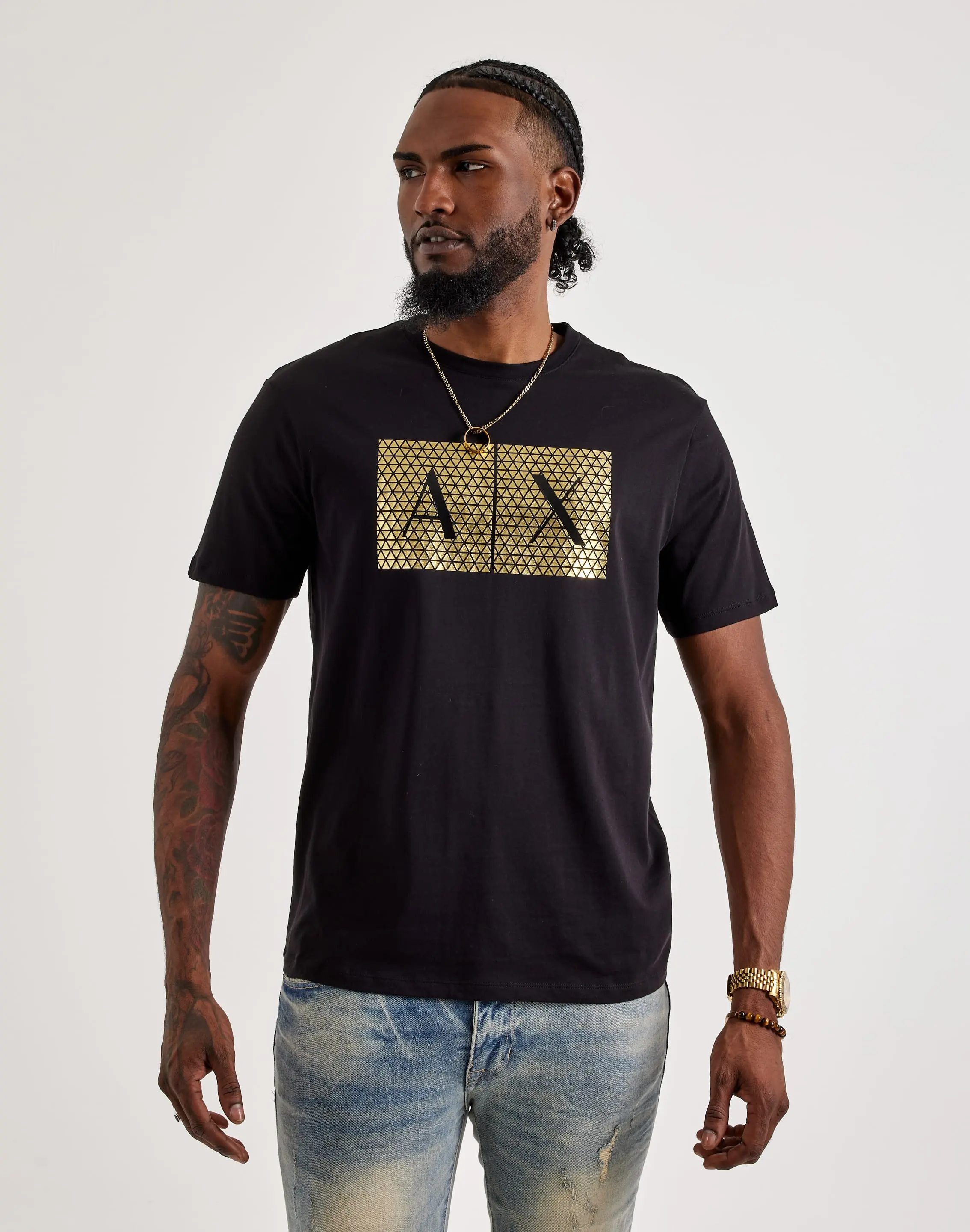 Mens Armani Exchange Box Logo Tee
