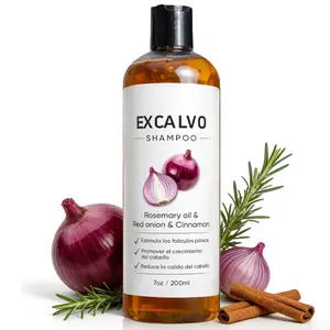 Lexenic Excalvo Shampoo - Excalvo Shampoo for Men with Rosemary Oil & Red Onion & Cinnamon Extract, Less Hair Loss, More Density, Stronger Roots, Strengthens Hair Roots Reduces Hair Loss Deep Cleansing Nourishing Hair Care Products, 7oz/200ml