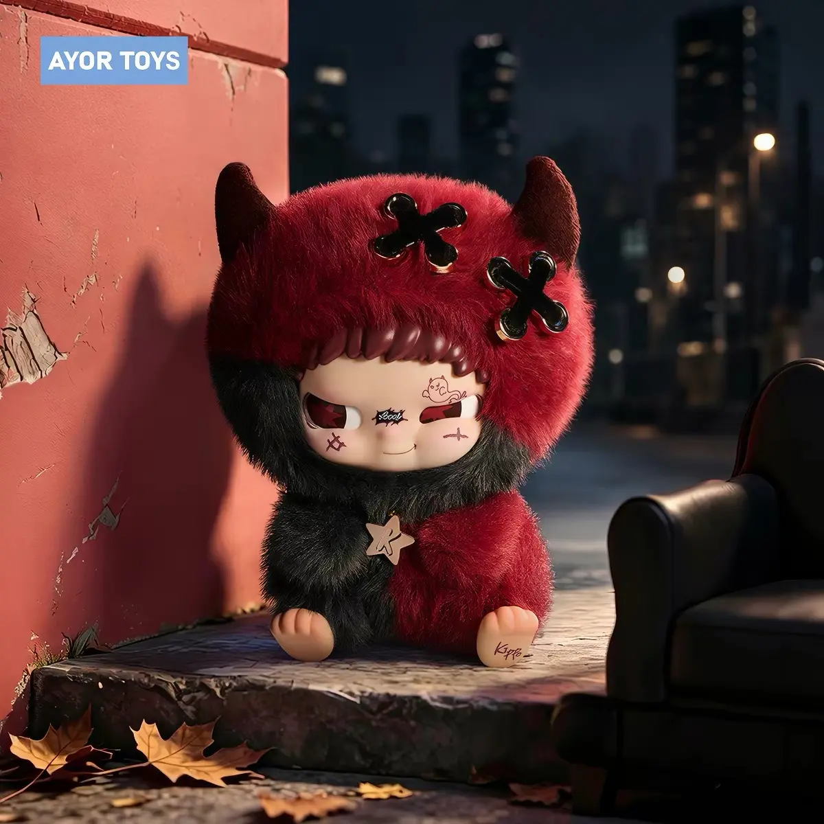 AYORTOY-Bad Kid Kippo Cute Monster Plush Blind Box, Mystery Collectible Toy with Soft Plush Figure, Surprise Gift Box for Teens & Collectors, Kawaii Bag Charm Decoration