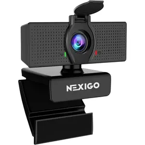 Nexigo N60 1080P Webcam with Microphone, Adjustable FOV, Zoom, Software Control & Privacy Cover, USB HD Computer Web Camera, Plug and Play, for Zoom/Skype/Teams, Conferencing and Video Calling NexiGo