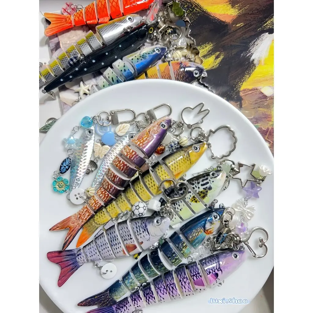 [NEW] Cute Flexible Fish Keychain – Stress-Relief Fidget Style - Long Fish, Small Fish