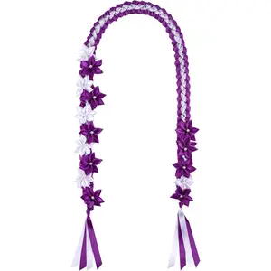 Graduation Flower Lei Hawaiian Floral Necklace for Graduation Ceremony Graduation money lei Gift for Women Men