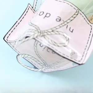1Pc Mini Cute 3D Cartoon Self sealing Bag Transparent Powder Puff Hair Clip Jewelry Packaging Snacks Candy Storage Travel Organization Pouch bridesmaid proposal box