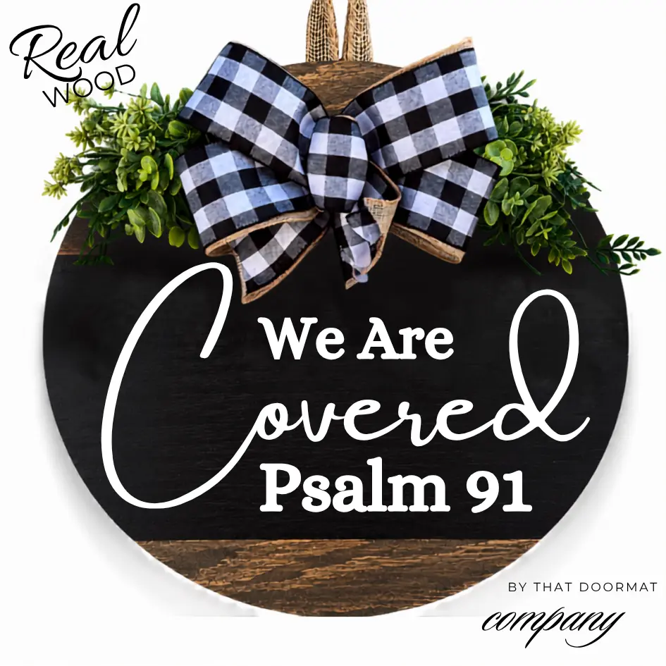 Christian Front Door Sign | Faith-Based Door Hanger | Religious Home Decor | Welcome Sign for Front Door
